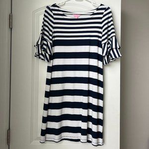 Lily Pulitzer Lula Dress in True Navy Pop Up Safari Stripe - Size XS